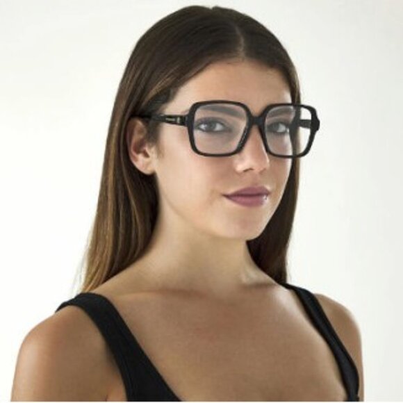 Alexander McQueen AM0286O 002 Square Eyeglasses 55mm - Havana - Picture 3 of 11